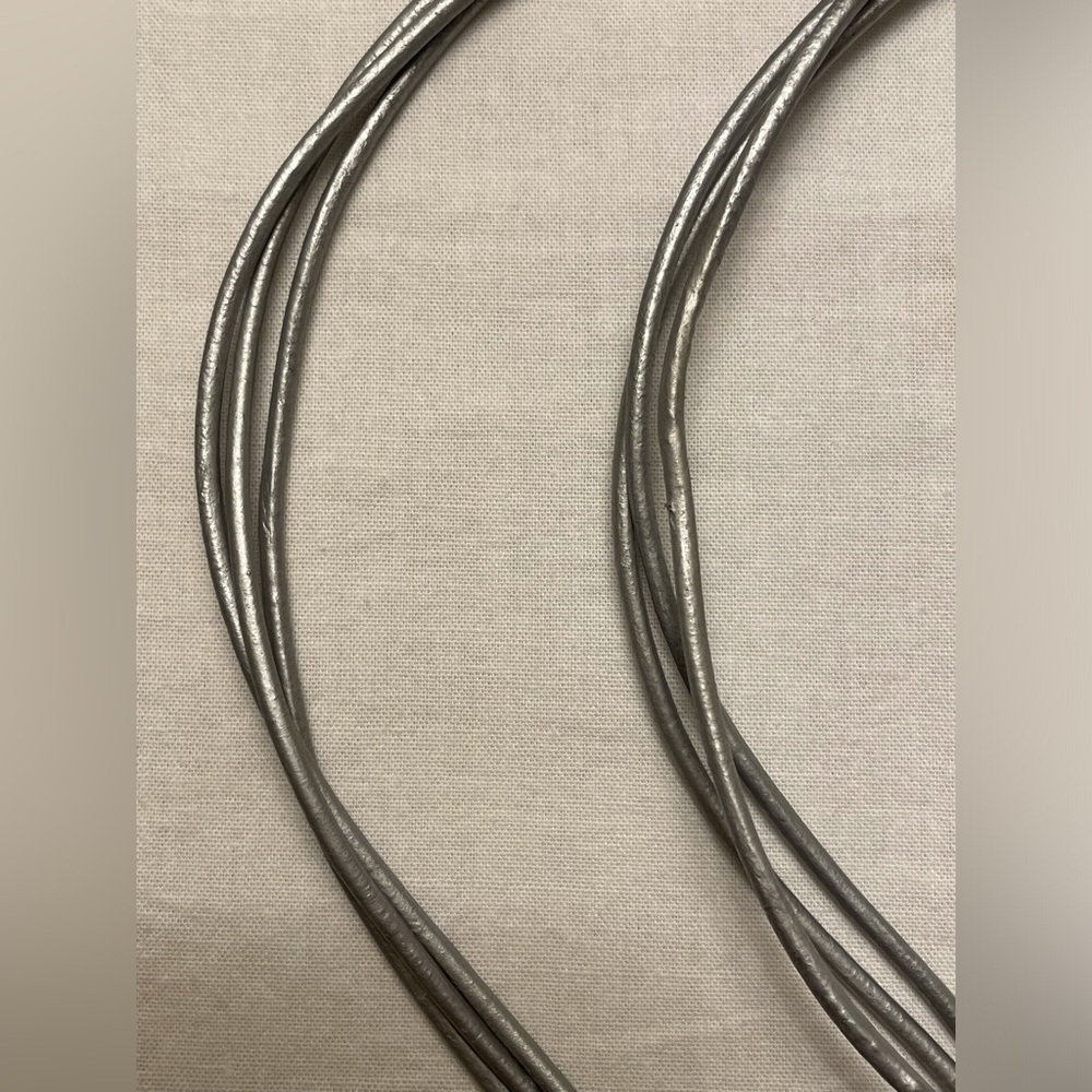 Chico’s Silver Rhinestone Circle Statement Neckla… - image 5